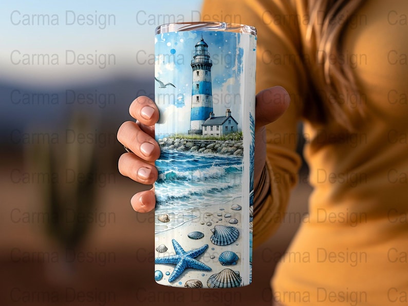 Costal Beach Ocean PNG-sublimatieontwerp instant digitale download, schattige graphics, 20oz bekerontwerp, vakantie, png afbeelding 4