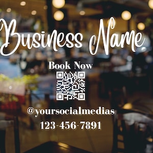 Customizable Window Decal / Your Company Name or Logo Storefront Vinyl Sticker Window Door Lettering