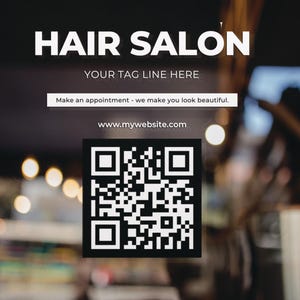 Customizable Window Decal / Your Company Name or Logo Storefront Vinyl Sticker Window Door Lettering / Business QR CODE