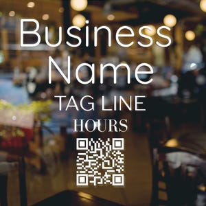 Customizable Window Decal / Your Company Name or Logo Storefront Vinyl Sticker Window Door Lettering
