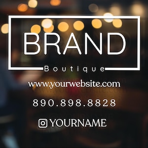 Customizable Window Decal / Your Company Name or Logo Storefront Vinyl Sticker Window Door Lettering