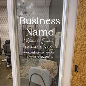 Customizable Window Decal / Your Company Name or Logo Storefront Vinyl Sticker Window Door Lettering