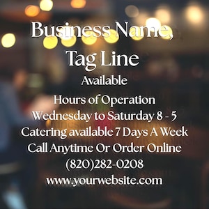 Customizable Window Decal / Your Company Name or Logo Storefront Vinyl Sticker Window Door Lettering