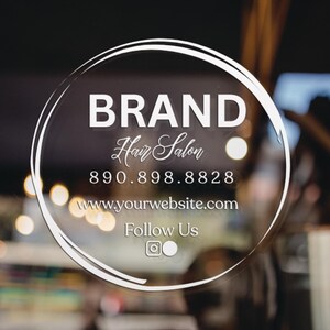 Customizable Window Decal / Your Company Name or Logo Storefront Vinyl Sticker Window Door Lettering