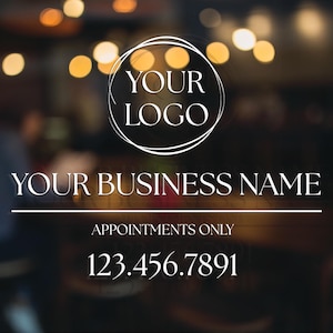 Customizable Window Decal / Your Company Name or Logo Storefront Vinyl Sticker Window Door Lettering