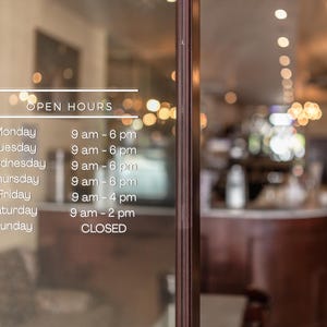 Customizable Window Decal / Your Company Name or Logo Storefront Vinyl Sticker Window Door Lettering / QR CODE
