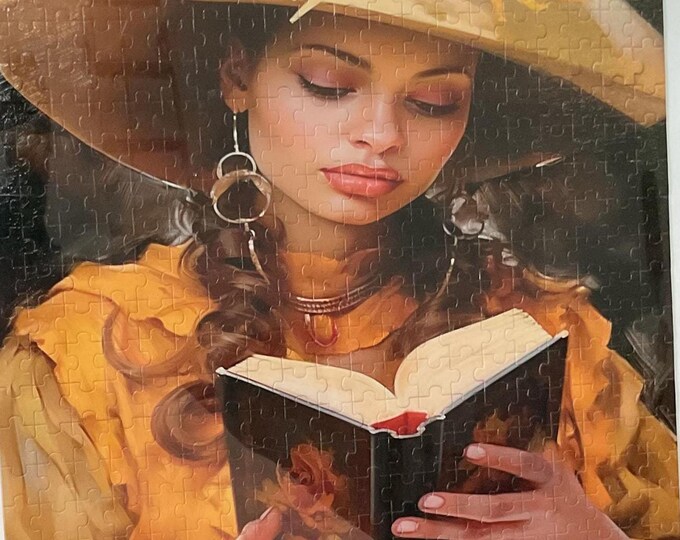 Black Woman, Framed Portrait, Fashion, Bible Reader, Beautiful Woman Portrait, Framed Puzzle