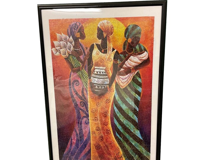 Sisters of the Sun, High Art, Puzzles, Framed Puzzle, Afro Portraits, Picture Portrait Puzzles, Frames Portraits.