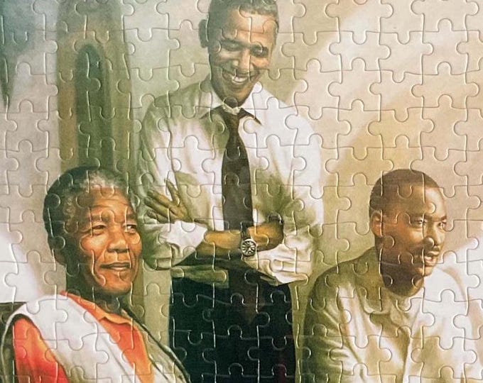 Make a dynamic statement in your home by honoring these Black Leaders 'Martin, Malcolm, Mandela and Barack.'  Your Family will be glad.