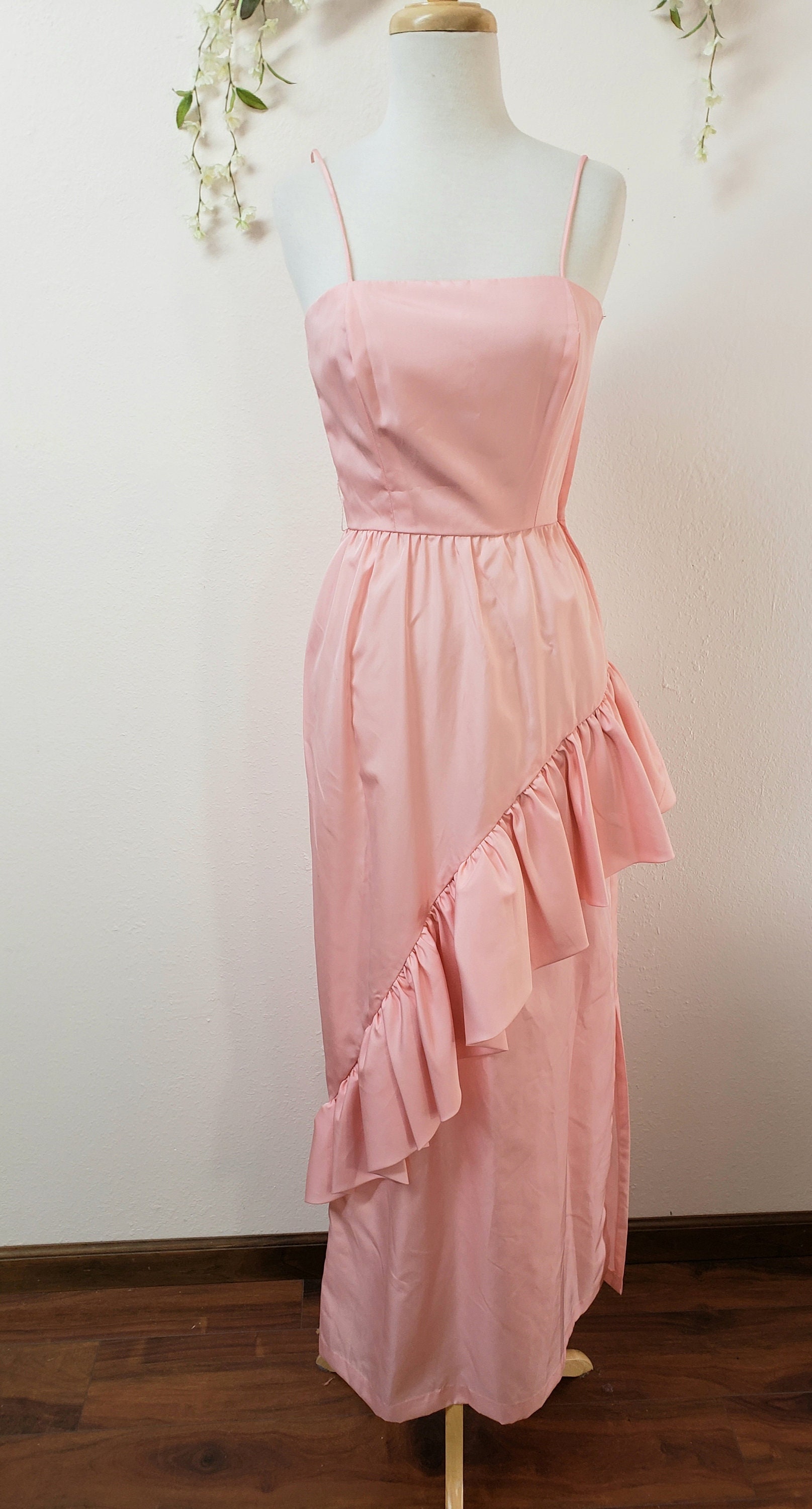 pink frilly bridesmaid dresses BABARONI V-neck Ruffle Chiffon Junior Bridesmaid Dresses With Slit Taupe, Taupe / J4 main image 0