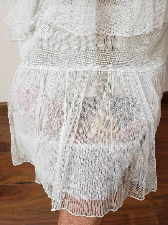 Edwardian net lace vintage bridal wedding dress - image 8