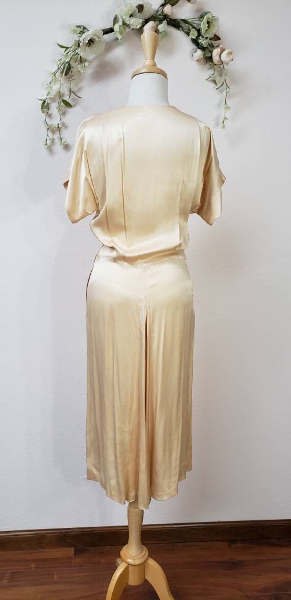 1940's satin bridal dress wedding reception dress… - image 2