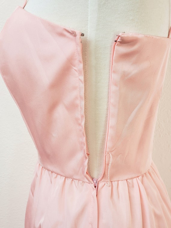 80's Pink Vintage Bridesmaid Gown With Ruffle Wedding Prom Dress - Etsy