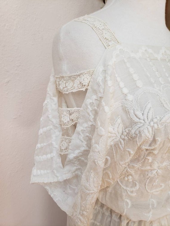 XL Vintage Edwardian 2 piece wedding dress bridal… - image 3