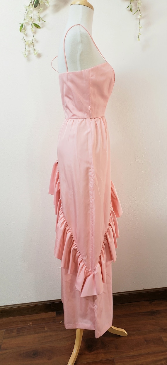 80's Pink Vintage Bridesmaid Gown With Ruffle Wedding Prom Dress - Etsy 80's Pink Vintage Bridesmaid Gown With Ruffle Wedding Prom Dress - Etsy