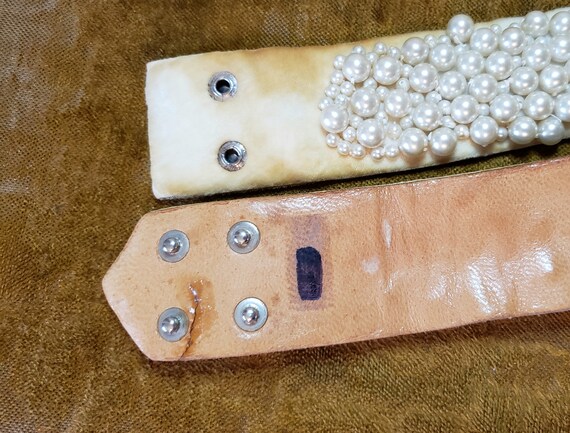 Vintage pearl belt, bridal sash - image 7