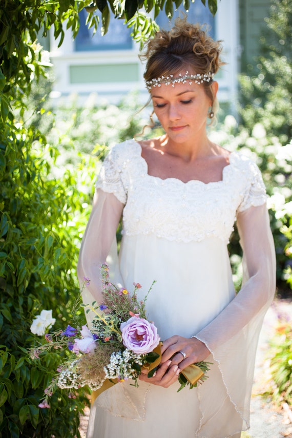 Vintage bridal dress Empire waist