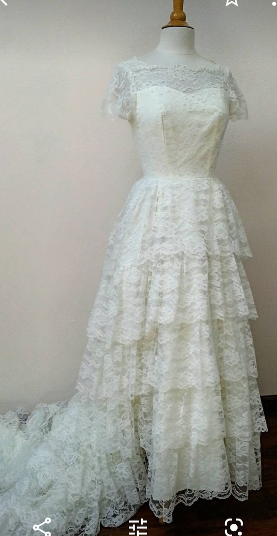 Vintage wedding gown 50's wedding gown vintage bri