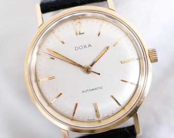 Doxa 18kt Solid Gold Vintage Watch Women Swiss Made Mechanical, Vintage Ladies Watch, Small Women Watch, 60s Gold Watch, Watch Gift for Her