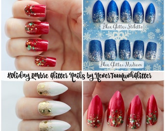 Christmas nails | Etsy