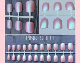 Pastell Fee Duochrome Press On Nails | Farbverschiebung Chameleon Petite Active Nails | Kleine kurze Nägel für Teenager und Tweens | Frühlingsnägel