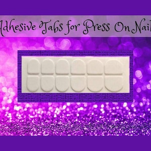 Adhesive Tabs for Press On Nails Nail Sticky Tabs Double Sided Nail Tape Drag Nails Regular or Small Nail Adhesive Nail Glue image 1