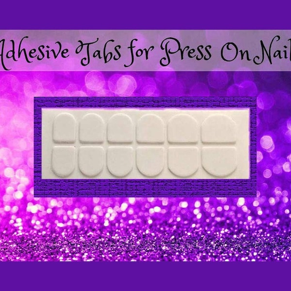 Adhesive Tabs for Press On Nails | Nail Sticky Tabs | Double Sided Nail Tape | Drag Nails | Regular or Small Nail Adhesive | Nail Glue