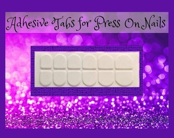 Adhesive Tabs for Press On Nails | Nail Sticky Tabs | Double Sided Nail Tape | Drag Nails | Regular or Small Nail Adhesive | Nail Glue