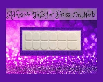 Adhesive Tabs for Press On Nails | Nail Sticky Tabs | Double Sided Nail Tape | Drag Nails | Regular or Small Nail Adhesive | Nail Glue