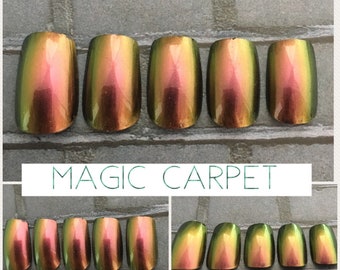 Duochrome Press On Nails Chameleon Fake Nails Color Etsy