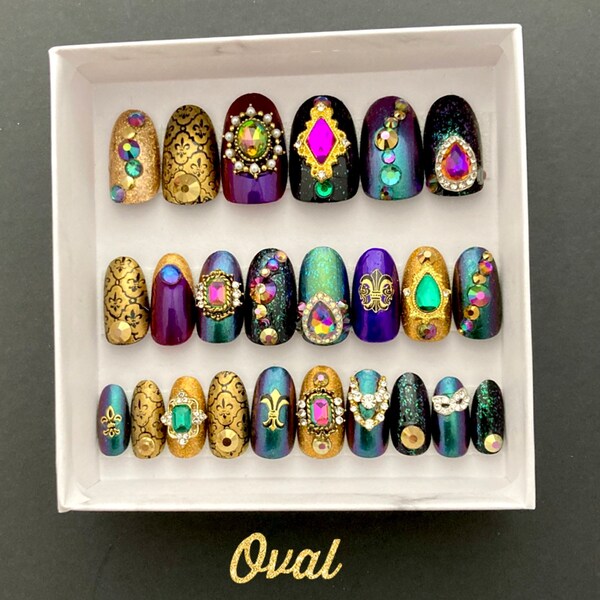 mardi gras coffin nails