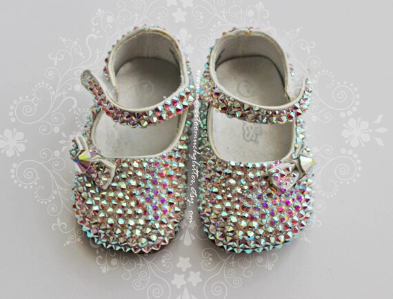 rhinestone baby shoes