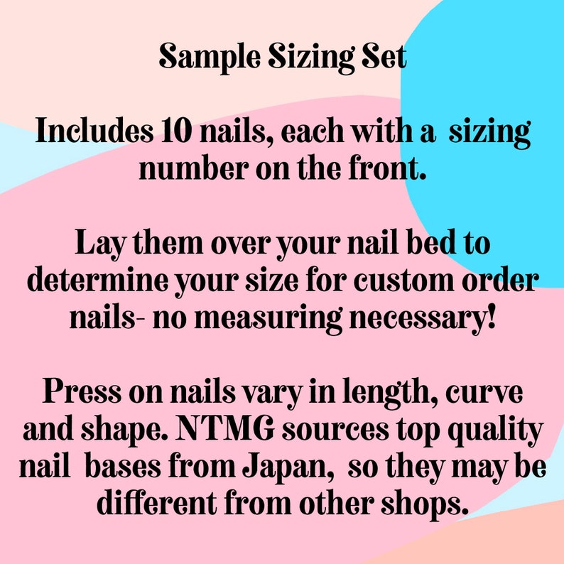Press On Nail Sizing Kit For Measuring Nail Sizes Sample Nail Fitting Set to Get The Best Size Custom Nails XL Fake False Nails for Drag image 3