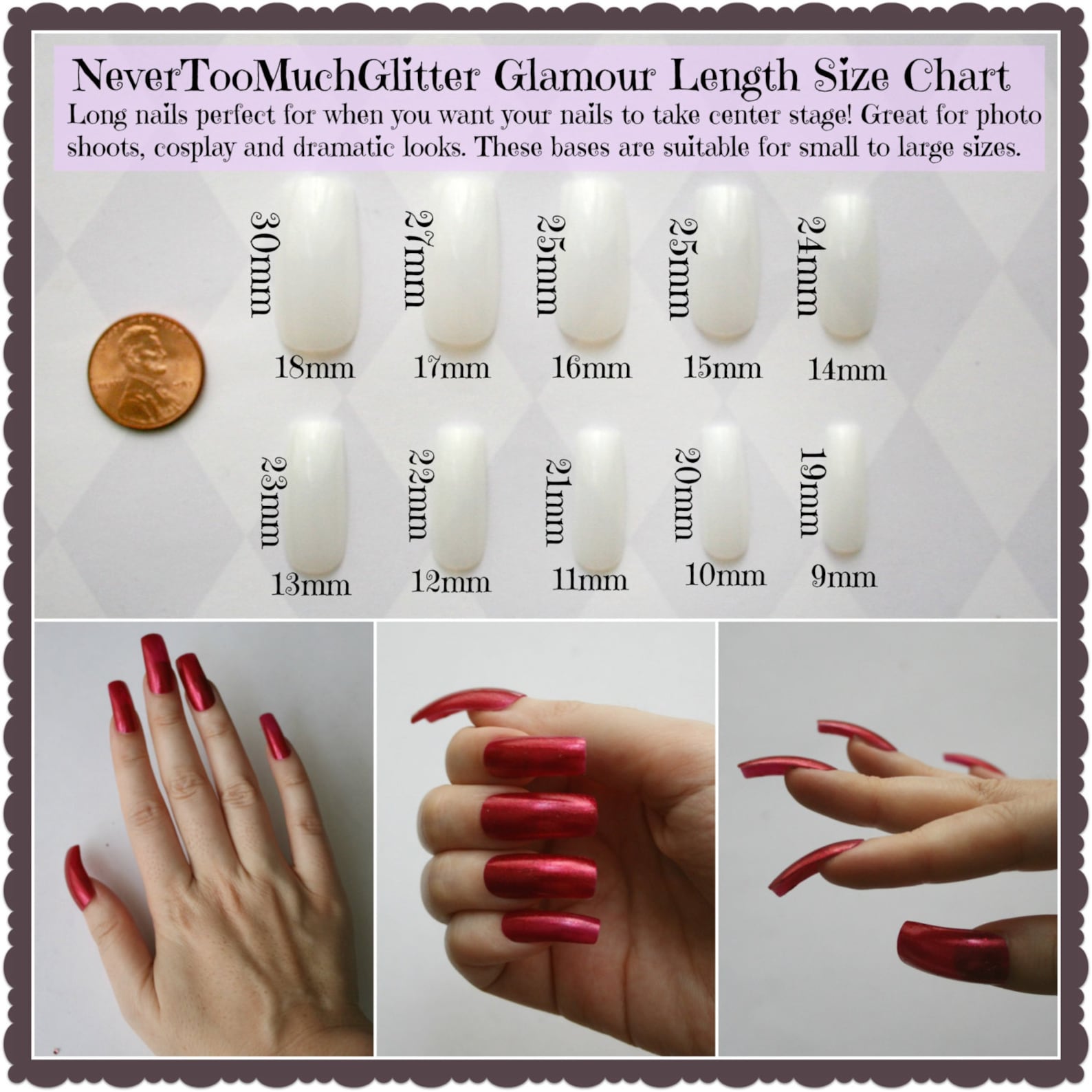 Press On Nail Sizing Set Extra Large Drag Men's Nails Etsy