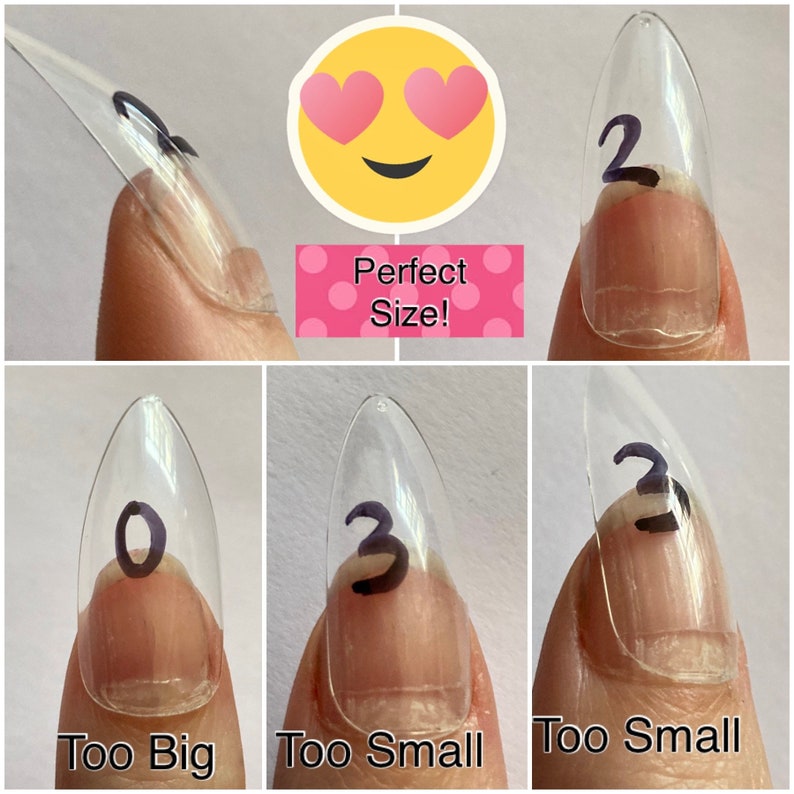 Press On Nail Sizing Kit For Measuring Nail Sizes Sample Nail Fitting Set to Get The Best Size Custom Nails XL Fake False Nails for Drag image 4
