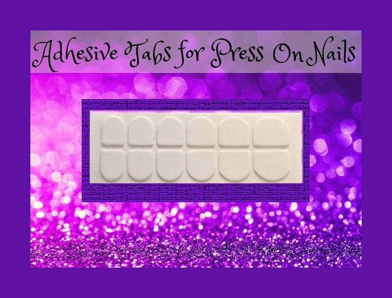 Adhesive Tabs for Press On Nails Nail Sticky Tabs Double Sided Nail Tape Drag Nails Regular or Small Nail Adhesive Nail Glue image 1