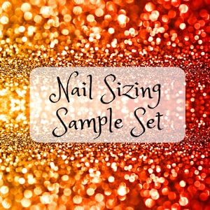 Press On Nail Sizing Kit For Measuring Nail Sizes | Sample Nail Fitting Set to Get The Best Size Custom Nails | XL Fake False Nails for Drag
