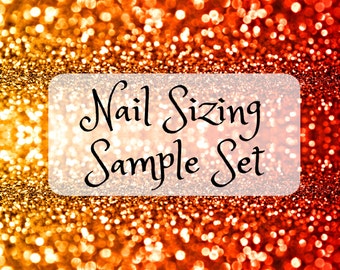 Press On Nail Sizing Kit For Measuring Nail Sizes | Sample Nail Fitting Set to Get The Best Size Custom Nails | XL Fake False Nails for Drag