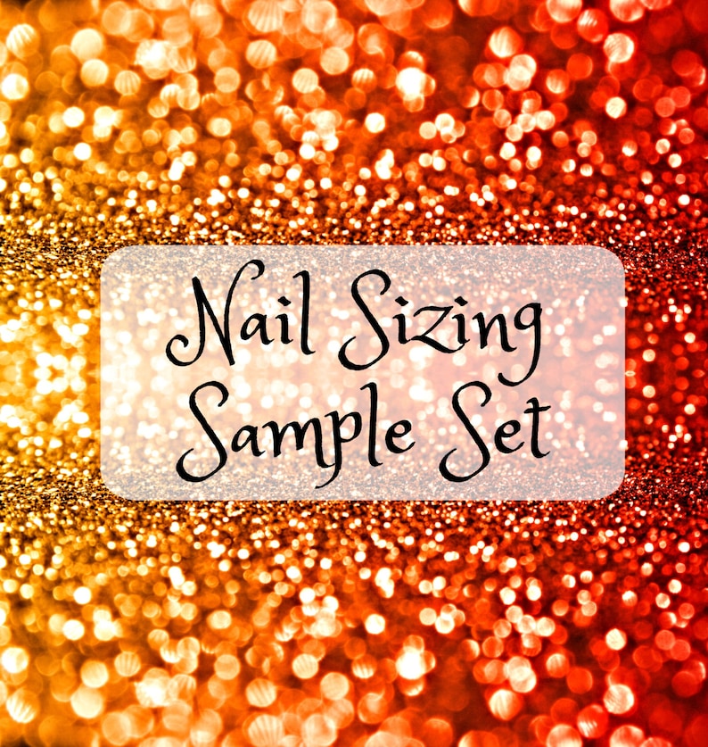 Press On Nail Sizing Kit For Measuring Nail Sizes Sample Nail Fitting Set to Get The Best Size Custom Nails XL Fake False Nails for Drag image 1