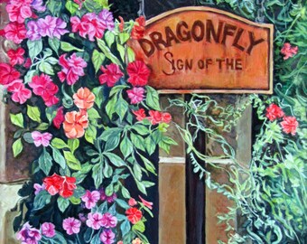 Dragonfly Original Acrylic Painting- "Sign of the Dragonfly"