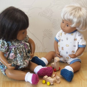 Sasha  Baby 12&quot; Doll Sock Shoe Bootee  Knitting Pattern