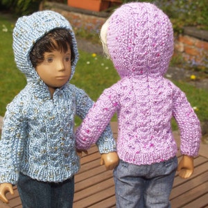Sasha 16&quot; 17&quot; Doll Hoody Sweater Knitting Pattern