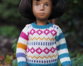 Sasha Gregor Fashion Fair Isle Sweater Knitting Pattern