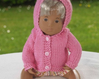 Sasha Baby 12" Doll Jacket with Hood Knitting Pattern