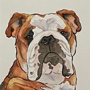 Watercolor Paintings, Custom Pet Portrait, Pet Portrait, Custom Watercolor Art, Dog Portrait, Keepsake Gift, Wall Art Decor, 5.5&quot;x7.5&quot;