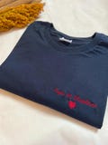T-shirt Personalized T-shirt, embroidered with Text/first name of your choice 100% cotton product logo