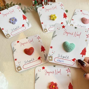Graines à planter en forme de coeur ou fleur - Joyeux Noël Merci maîtresse maître nounou atsem Fleurs cadeaux