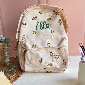 Sac à dos enfant motif BRODÉ avec le prénom au choix
