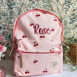 Sac à dos enfant motif BRODÉ avec le prénom au choix