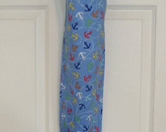 Nautical Bag holder* Anchors all over* Anchor bag holder* Nautical plastic bag organizer *Rag Holder